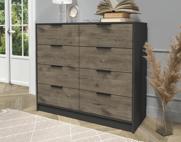 Изображение товара Комод Интерлиния Концепт КТ-К117 (дуб веллингтон/антрацит)