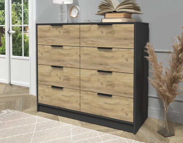 Изображение товара Комод Интерлиния Концепт КТ-К117 (дуб золотой/антрацит)