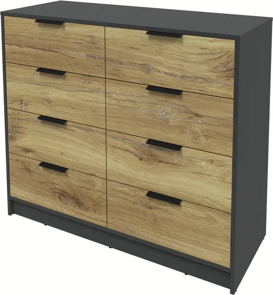 Изображение товара Комод Интерлиния Концепт КТ-К117 (дуб нокс/антрацит)