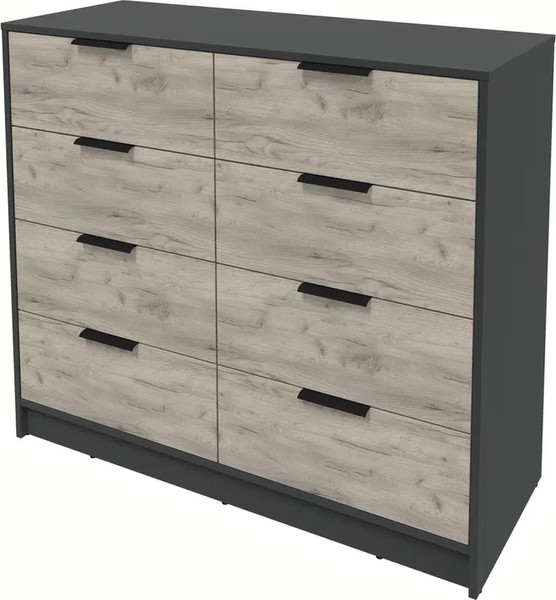 Изображение товара Комод Интерлиния Концепт КТ-К117 (дуб серый/антрацит)