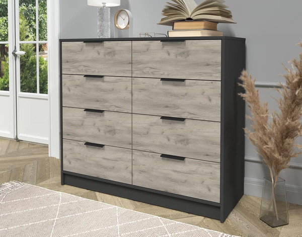 Изображение товара Комод Интерлиния Концепт КТ-К117 (дуб серый/антрацит)