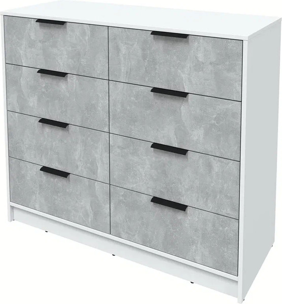 Изображение товара Комод Интерлиния Концепт КТ-К117 (бетон/белый платинум)