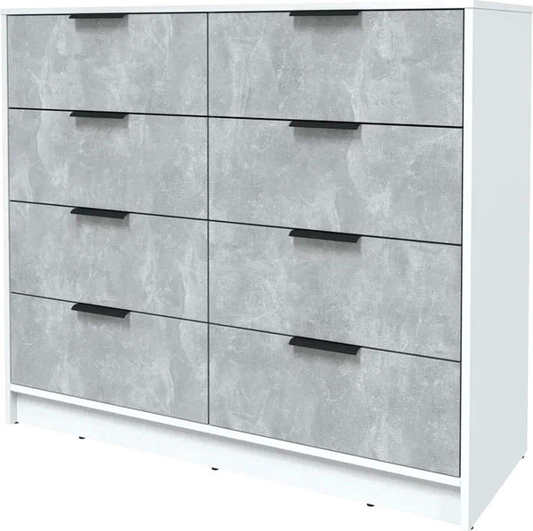 Изображение товара Комод Интерлиния Концепт КТ-К117 (бетон/белый платинум)