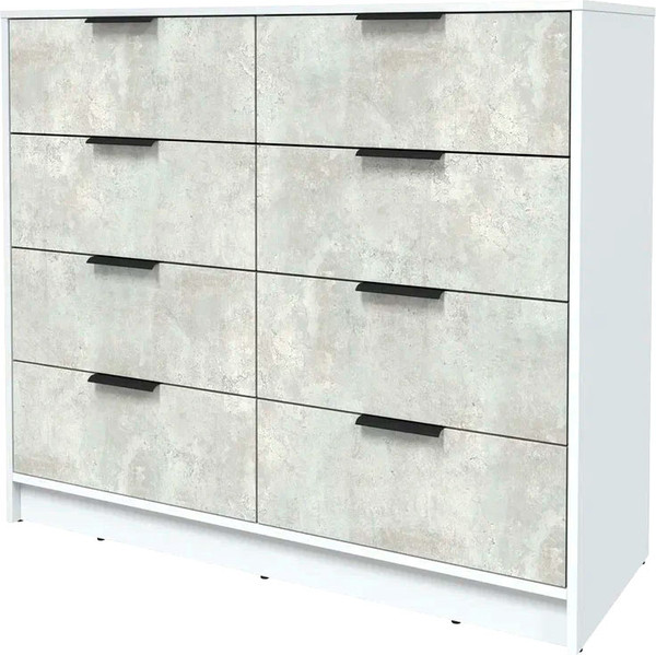 Изображение товара Комод Интерлиния Концепт КТ-К117 (бетон лайт/белый платинум)