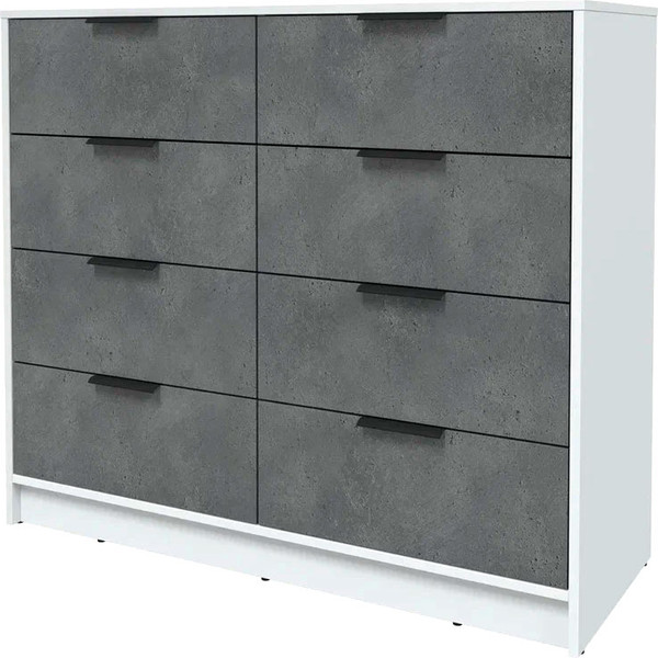 Изображение товара Комод Интерлиния Концепт КТ-К117 (бетон портленд/белый платинум)