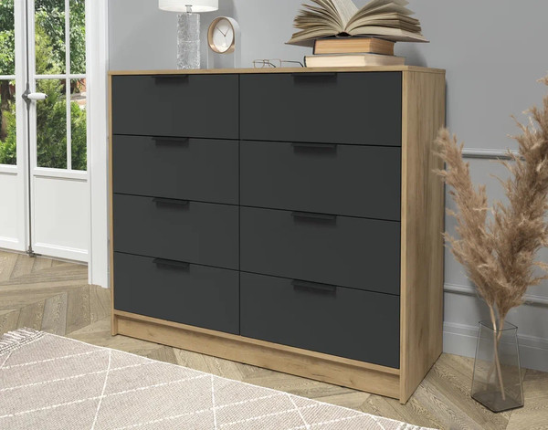 Изображение товара Комод Интерлиния Концепт КТ-К117 (антрацит/дуб золотой)