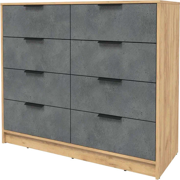 Изображение товара Комод Интерлиния Концепт КТ-К117 (бетон портленд/дуб золотой)