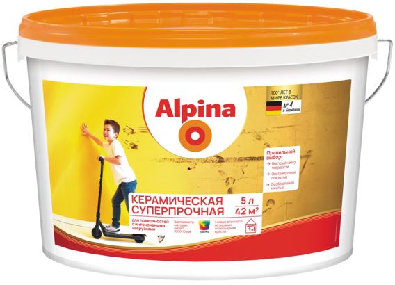 Изображение товара Краска Alpina Керамическая суперпрочная. База 3 (4.7л)