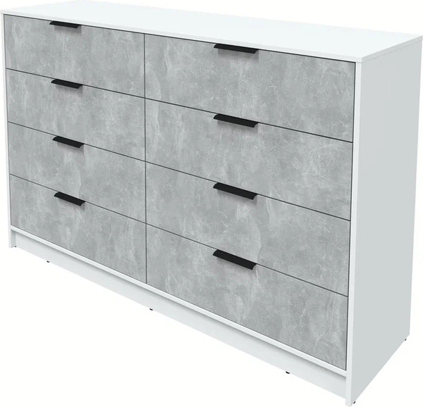 Изображение товара Комод Интерлиния Концепт КТ-К157 (бетон/белый платинум)