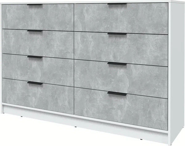 Изображение товара Комод Интерлиния Концепт КТ-К157 (бетон/белый платинум)