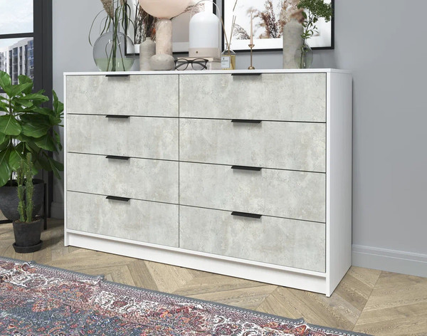 Изображение товара Комод Интерлиния Концепт КТ-К157 (бетон лайт/белый платинум)