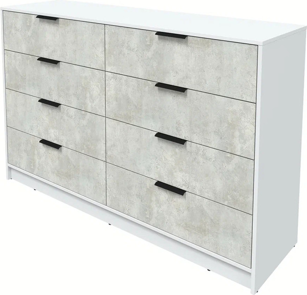 Изображение товара Комод Интерлиния Концепт КТ-К157 (бетон лайт/белый платинум)