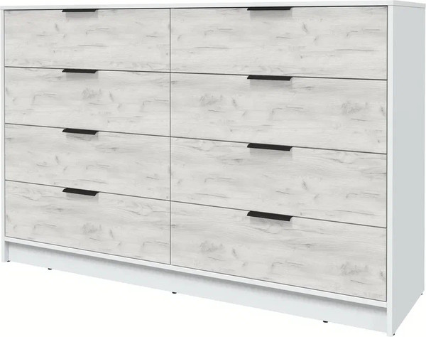 Изображение товара Комод Интерлиния Концепт КТ-К157 (дуб белый/белый платинум)