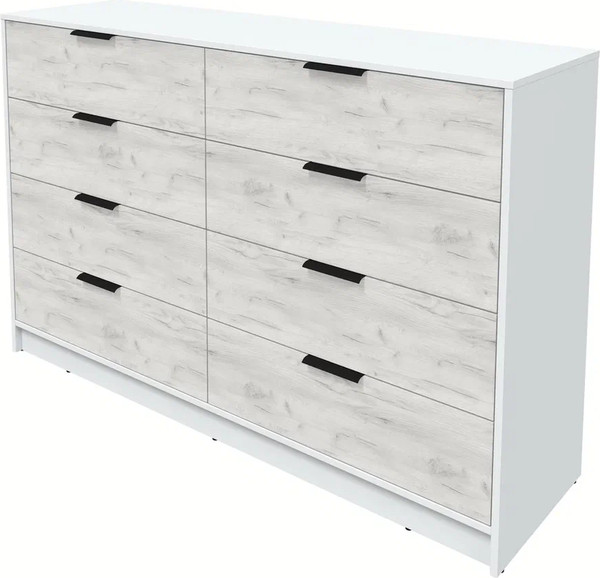 Изображение товара Комод Интерлиния Концепт КТ-К157 (дуб белый/белый платинум)