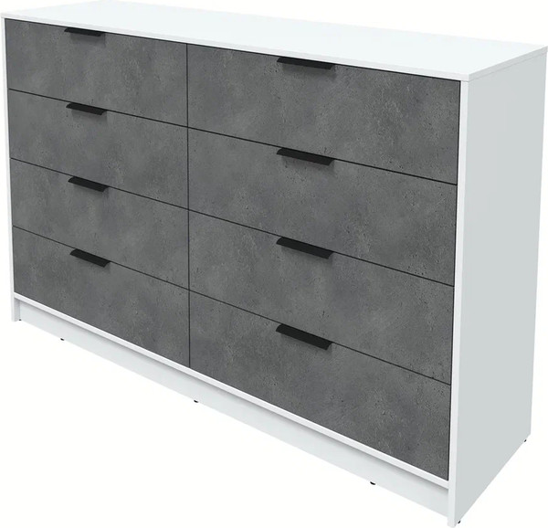 Изображение товара Комод Интерлиния Концепт КТ-К157 (бетон портленд/белый платинум)