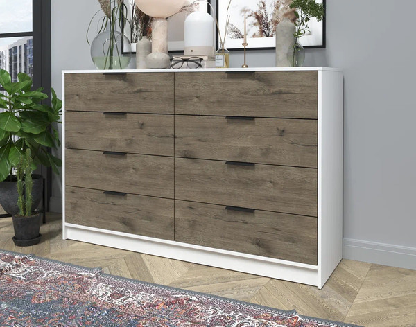 Изображение товара Комод Интерлиния Концепт КТ-К157 (дуб веллингтон/белый платинум)