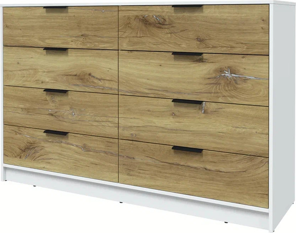 Изображение товара Комод Интерлиния Концепт КТ-К157 (дуб нокс/белый платинум)
