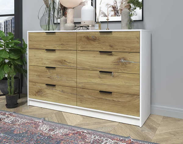 Изображение товара Комод Интерлиния Концепт КТ-К157 (дуб нокс/белый платинум)