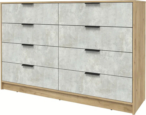 Изображение товара Комод Интерлиния Концепт КТ-К157 (бетон лайт/дуб золотой)