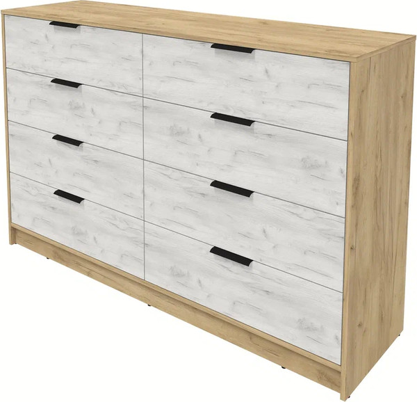 Изображение товара Комод Интерлиния Концепт КТ-К157 (дуб белый/дуб золотой)