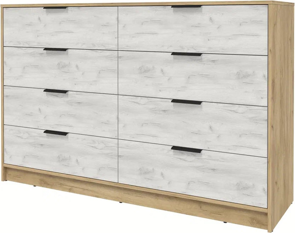 Изображение товара Комод Интерлиния Концепт КТ-К157 (дуб белый/дуб золотой)