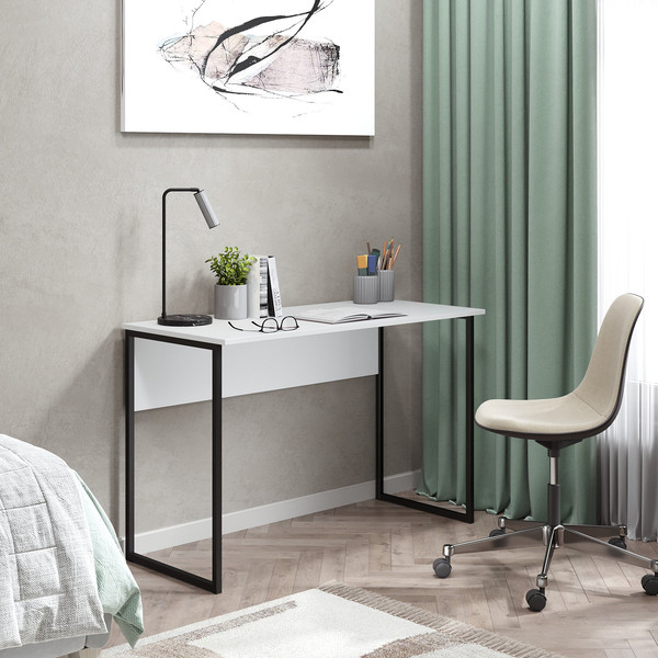 Изображение товара Письменный стол Soma СПМ-5 Metal 110x50 (белый/черный)