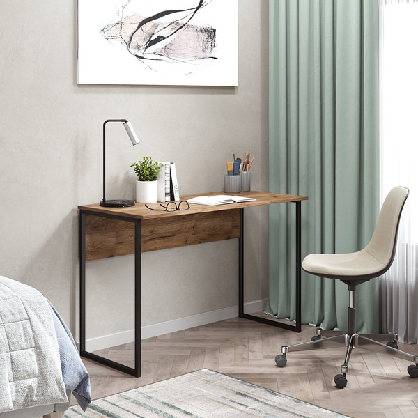 Изображение товара Письменный стол Soma СПМ-5 Metal 110x50 (дуб крафт золотой/черный)