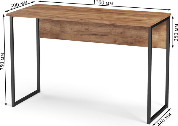 Изображение товара Письменный стол Soma СПМ-5 Metal 110x50 (дуб крафт золотой/черный)