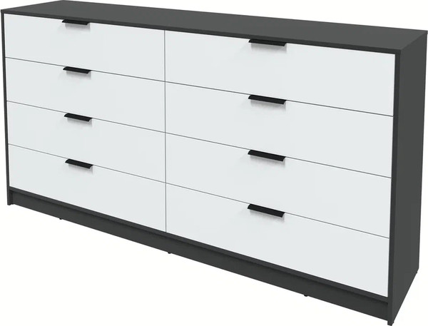 Изображение товара Комод Интерлиния Концепт КТ-К197 (белый платинум/антрацит)