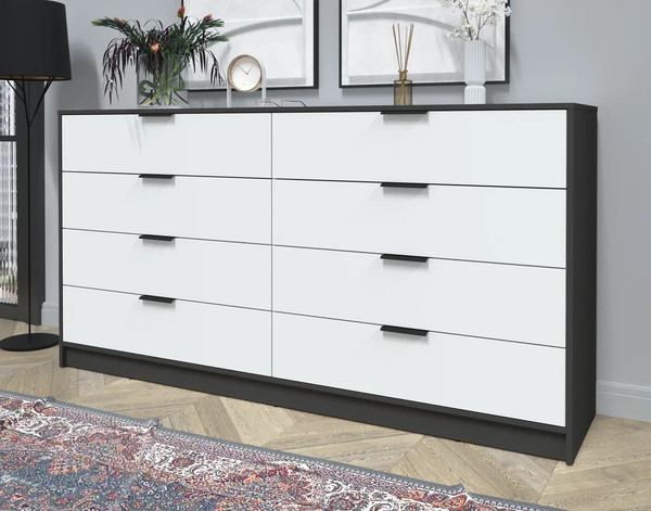 Изображение товара Комод Интерлиния Концепт КТ-К197 (белый платинум/антрацит)