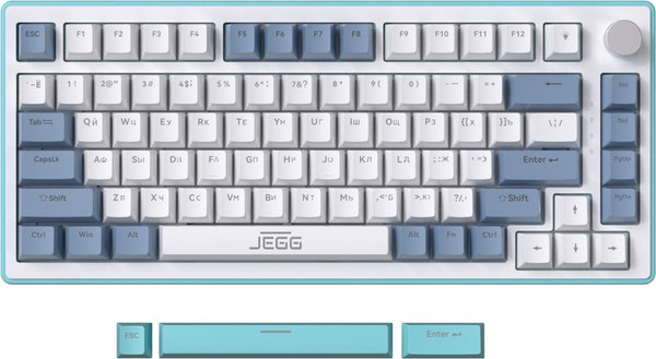 Изображение товара Клавиатура JEGG ZA82 (белый/синий/зеленый)