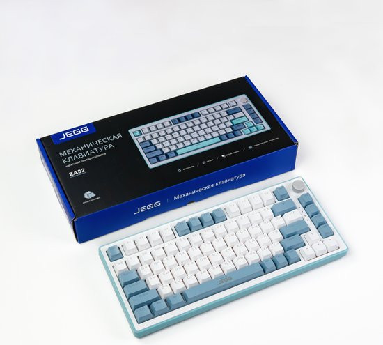 Изображение товара Клавиатура JEGG ZA82 (белый/синий/зеленый)