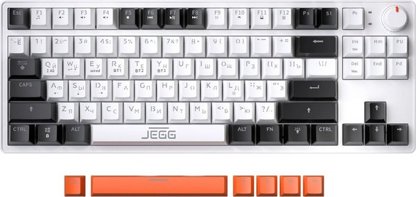 Изображение товара Клавиатура JEGG ZA87 Pro (белый/черный/оранжевый)
