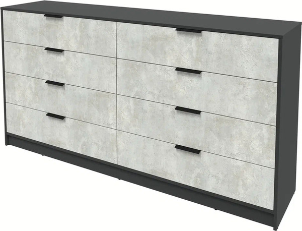 Изображение товара Комод Интерлиния Концепт КТ-К197 (бетон лайт/антрацит)