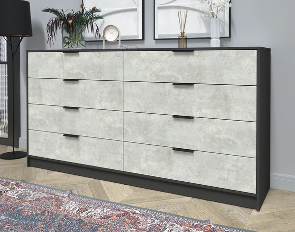 Изображение товара Комод Интерлиния Концепт КТ-К197 (бетон лайт/антрацит)