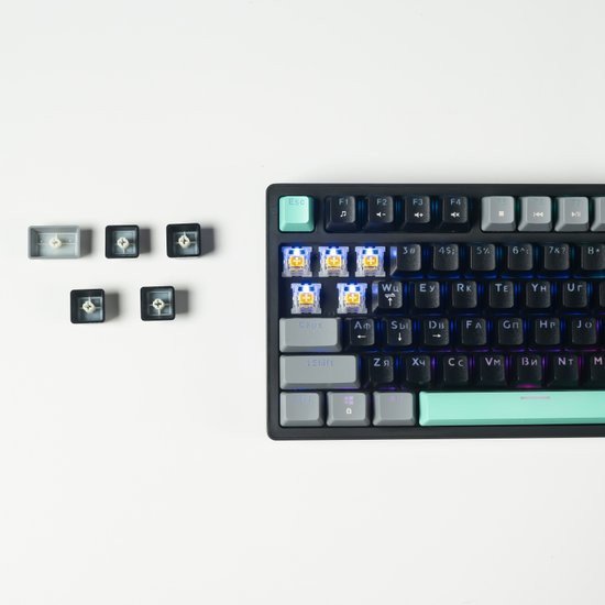 Изображение товара Клавиатура JEGG ZA99 (черный/серый/зеленый/желтый)