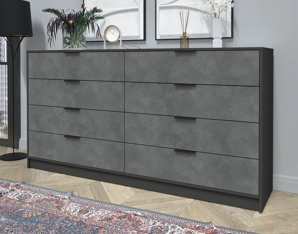 Изображение товара Комод Интерлиния Концепт КТ-К197 (бетон портленд/антрацит)