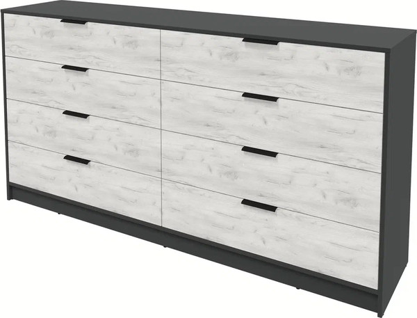 Изображение товара Комод Интерлиния Концепт КТ-К197 (дуб белый/антрацит)