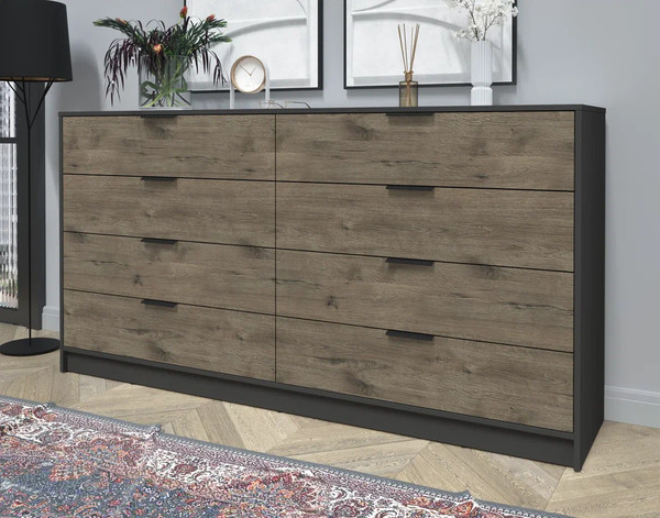 Изображение товара Комод Интерлиния Концепт КТ-К197 (дуб веллингтон/антрацит)