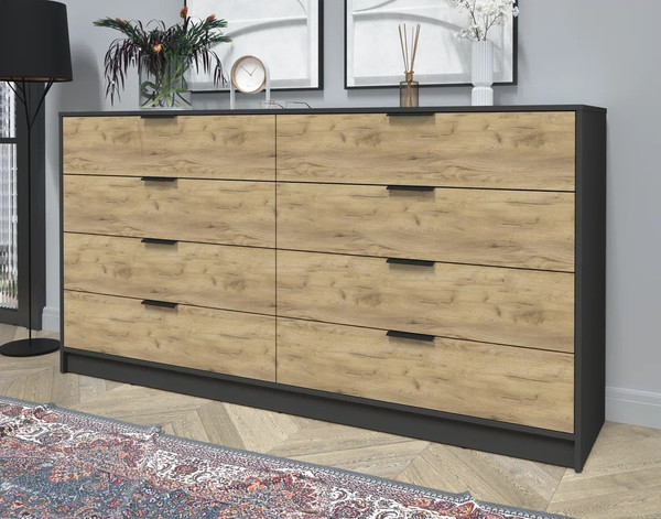 Изображение товара Комод Интерлиния Концепт КТ-К197 (дуб золотой/антрацит)