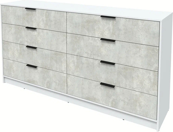 Изображение товара Комод Интерлиния Концепт КТ-К197 (бетон лайт/белый платинум)