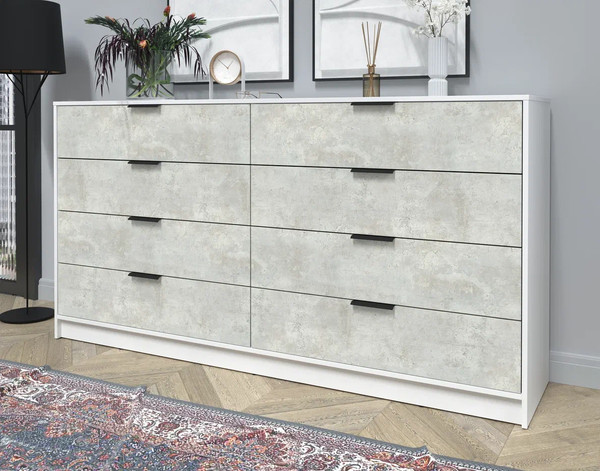 Изображение товара Комод Интерлиния Концепт КТ-К197 (бетон лайт/белый платинум)