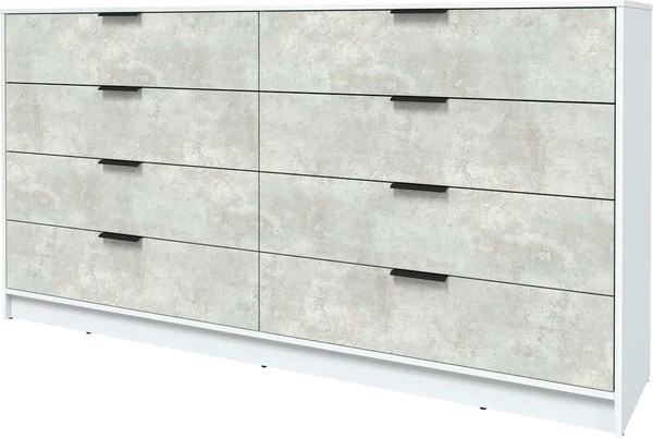 Изображение товара Комод Интерлиния Концепт КТ-К197 (бетон лайт/белый платинум)