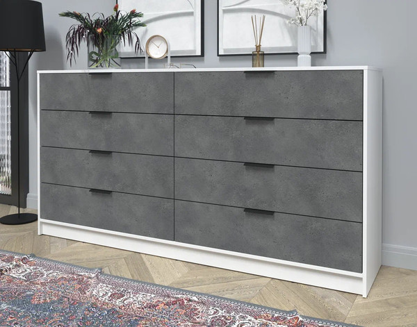 Изображение товара Комод Интерлиния Концепт КТ-К197 (бетон портленд/белый платинум)