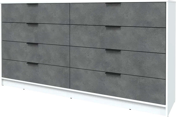 Изображение товара Комод Интерлиния Концепт КТ-К197 (бетон портленд/белый платинум)
