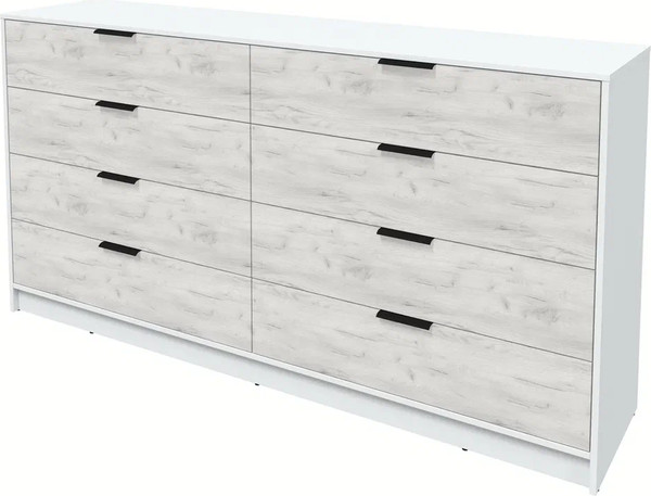 Изображение товара Комод Интерлиния Концепт КТ-К197 (дуб белый/белый платинум)