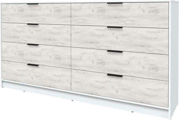 Изображение товара Комод Интерлиния Концепт КТ-К197 (дуб белый/белый платинум)