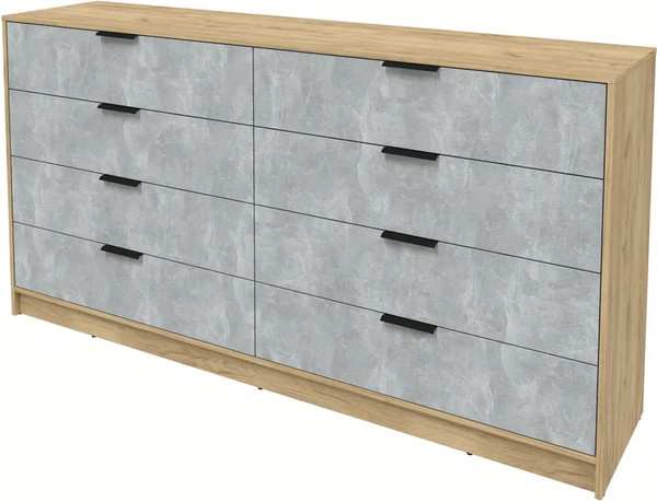 Изображение товара Комод Интерлиния Концепт КТ-К197 (бетон/дуб золотой)