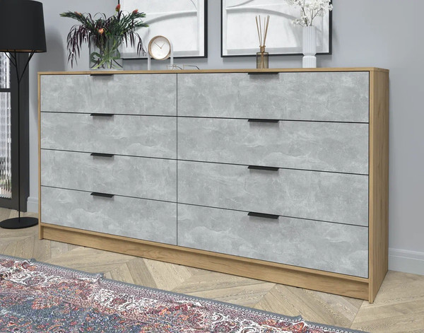 Изображение товара Комод Интерлиния Концепт КТ-К197 (бетон/дуб золотой)