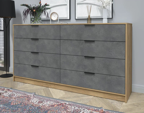 Изображение товара Комод Интерлиния Концепт КТ-К197 (бетон портленд/дуб золотой)